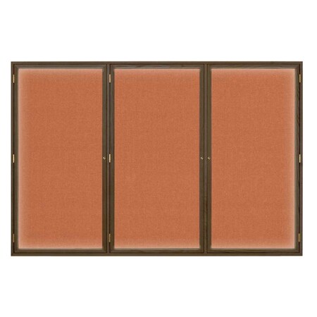 United Visual Products Open Faced Traditional Corkboard, 24x18" UV640A-WHITE-RUBBER